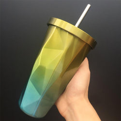 Double Wall Angled Metal Travel Cup