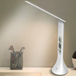 LED Desk Foldable Lamp with Calendar Temperature Alarm Clock