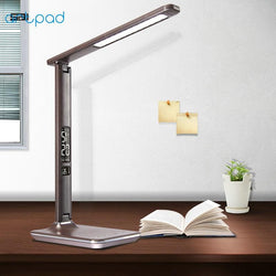 Modern Office LED Lamp USB Charge Port with Alarm Clock/Calendar