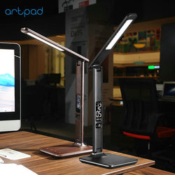 Modern Office LED Lamp USB Charge Port with Alarm Clock/Calendar