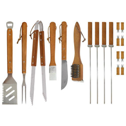 Wood Handled Barbecue Tool Set