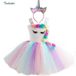 Rainbow Unicorn Girls Costume Dress