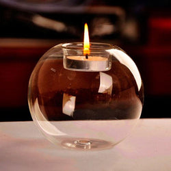Glass Tea Light Candle Holder