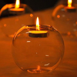 Glass Tea Light Candle Holder