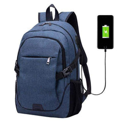 Travel Backpack with USB ChargingBlue 