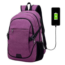 Travel Backpack with USB ChargingPink 