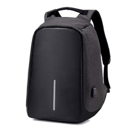 Anti-theft Waterproof Backpack With USB ChargeBlack 