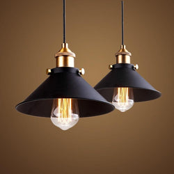 Black Vintage Industrial Pendant Light