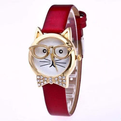 Cat Glasses Wrist WatchRed 