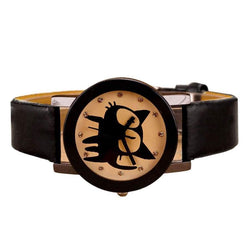 Cat Leather Watch 
