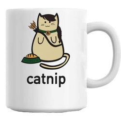 Catnip Cat Hunger Games Parody Mug 