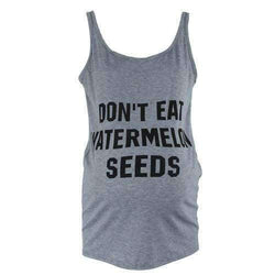 'Don't Eat Watermelon Seeds' Maternity T-ShirtGrey Vest L 