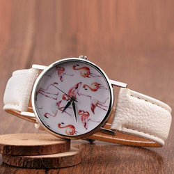 Flamingo Leather Wristwatch 
