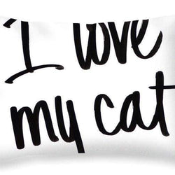 I Love My Cat Throw Pillow20" x 14" Yes 
