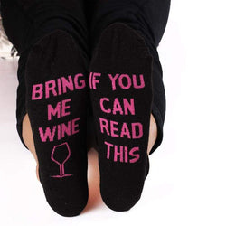 If You Can Read This Bring Me Wine Socks 