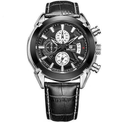 Leather Band WatchBlack 