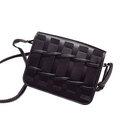 Leather Cross Body SatchelBlack 20cm 