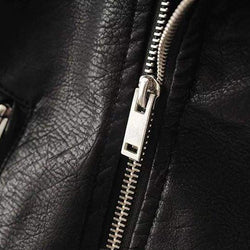 Leather Jacket with Zipper 