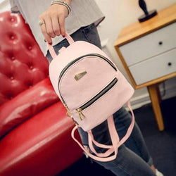 Leather Travel BackpackPink 