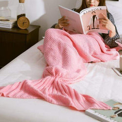 Mermaid Blanket HandmadePink 90X170CM 