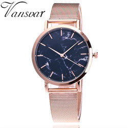 Vansvar Creative Marble Wrist Watch Casual Women