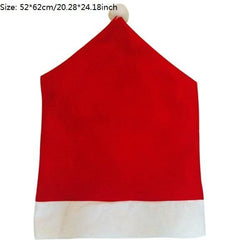Santa Claus Cap Chair Covers Decoration01 