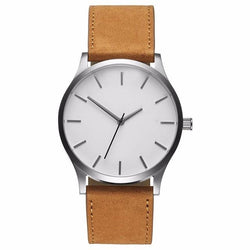 Minimalistic Big Dial Leather Watch