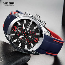 Waterproof Multifunction Silicone Rubber Strap Watch