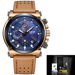 Leather Waterproof Sports Watch