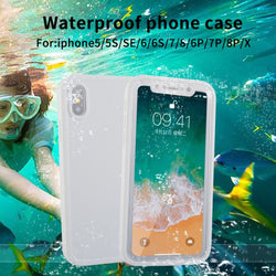 IP68 Real Waterproof Full Protection Phone Case For iPhone X 8 7 Plus 6 6S Plus 5 5S XR XS Max