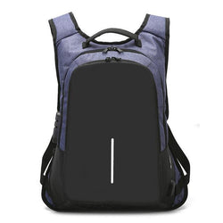 Multifunctional Anti Theft Backpack with USB ChargingBlue 15.6inches 