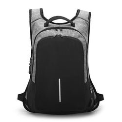 Multifunctional Anti Theft Backpack with USB ChargingGrey 15.6inches 