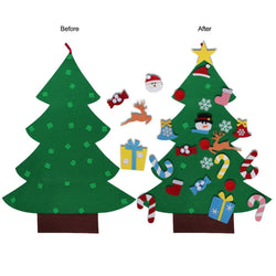 Kids DIY Felt Christmas Tree with Ornaments 