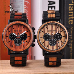 Bambu Quartz Wooden Chronograph Watch 
