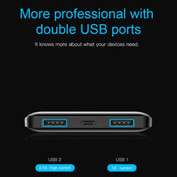 10000mAh Slim Power Bank Portable Charger