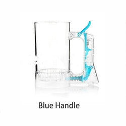 Beer Bubble Foaming MugBlue Handle 301-400ml 
