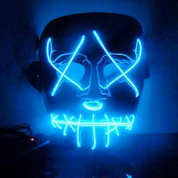 Halloween LED Light Up Party MaskHL0761BL 