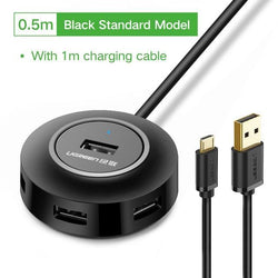 4 Port High Speed USB 2.0 HubWith Charging Cable 