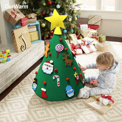 Kids 3D DIY Felt Christmas Tree with Ornaments 
