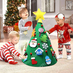 Kids 3D DIY Felt Christmas Tree with Ornaments 
