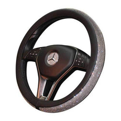 Rhinestone Steering Wheel CoverBlack 