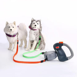 Double Retractable Dog Lead 