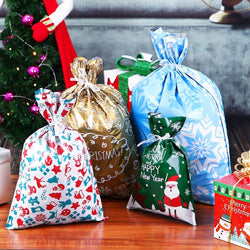 30 Piece Christmas Drawstring Gift Bags 