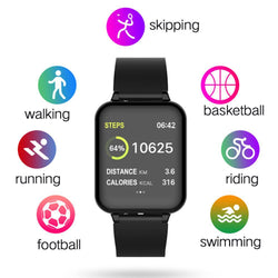 Waterproof Sports Smartwatch Heart Rate Monitor Blood Pressure Functions