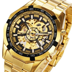 Skeleton Mechanical Stainless Steel Watch