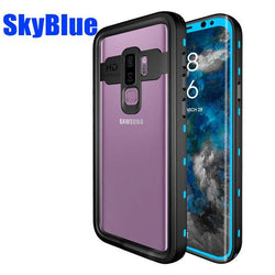 IP68 Waterproof + TPU Armor Transparent Case For Samsung Galaxy S9 S9 Plus Note 8 9