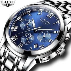 Lige Waterproof Full Steel Watch
