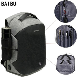 Multifunction Anti-theft 15.6" Laptop Backpack with USB Charging