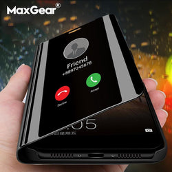 MaxGear Smart Mirror Flip Clear View Phone Case For Samsung Galaxy S9 S8 S7 S6 Edge Plus S10E Note 9 8