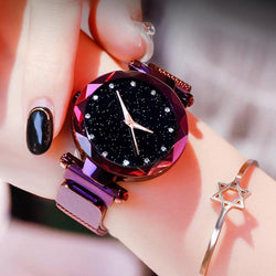 Magnet Buckle Starry Geometric Surface Casual Women Wristwatch